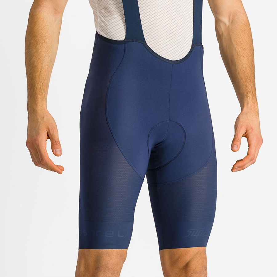 Castelli SUPERLEGGERA Shorts Med Smekke Herre Blå | 721940TJV