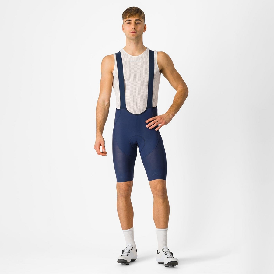 Castelli SUPERLEGGERA Shorts Med Smekke Herre Blå | 721940TJV