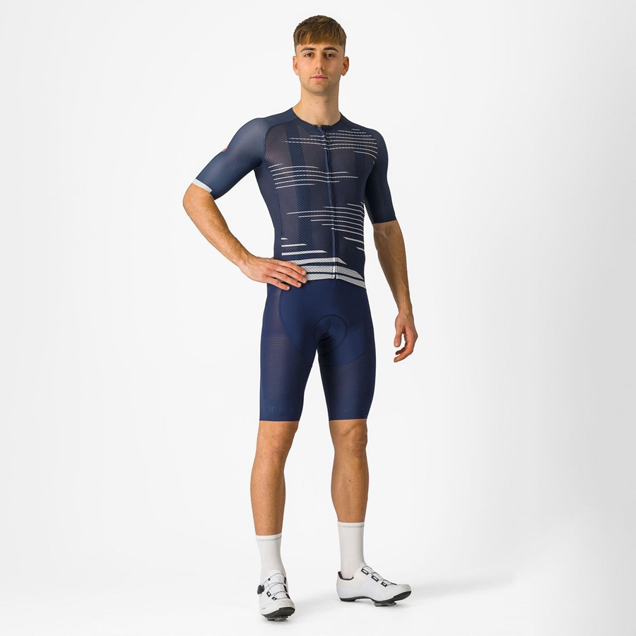 Castelli SUPERLEGGERA Shorts Med Smekke Herre Blå | 721940TJV