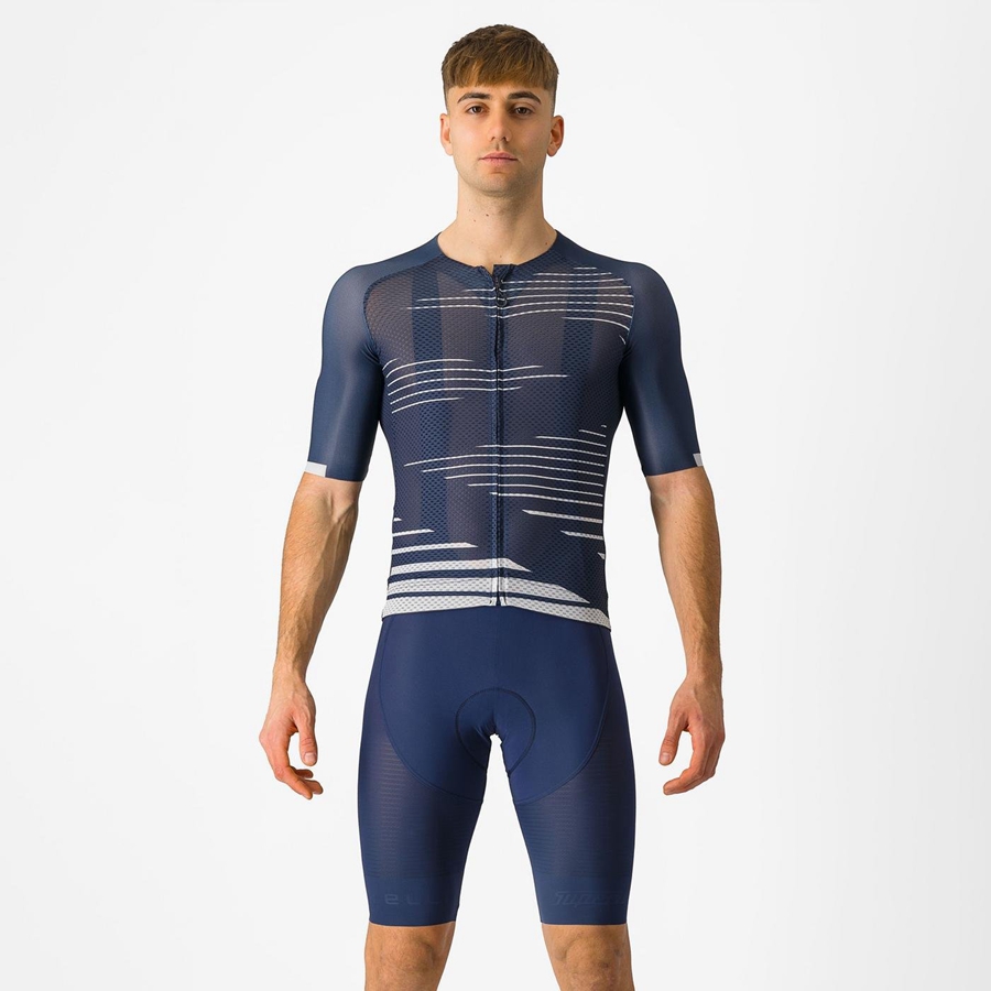 Castelli SUPERLEGGERA Shorts Med Smekke Herre Blå | 721940TJV