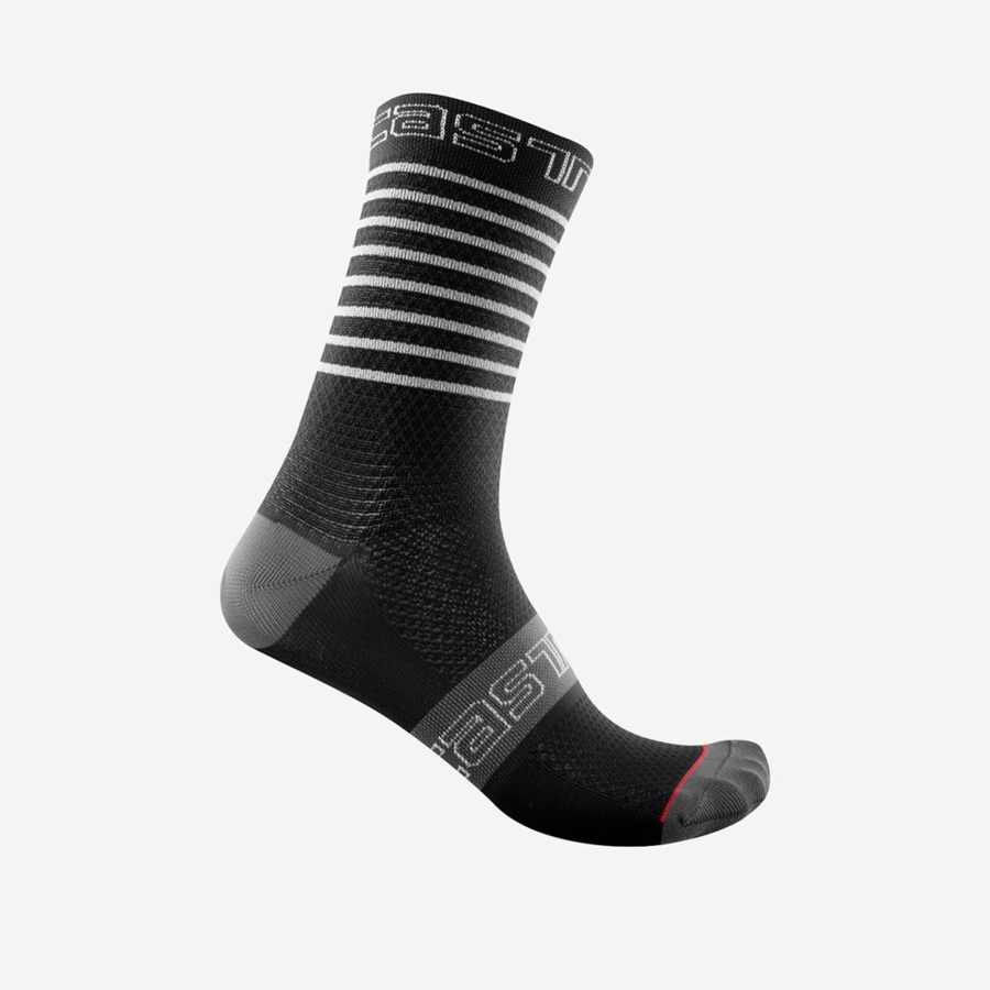 Castelli SUPERLEGGERA W 12 Sokker Dame Svarte | 658210OTI