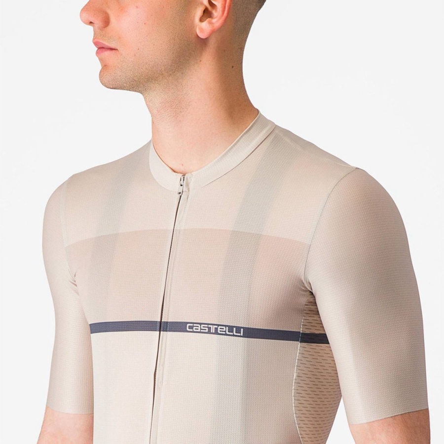 Castelli TRADIZIONE Jersey Herre Sølv Blå | 863042KJM