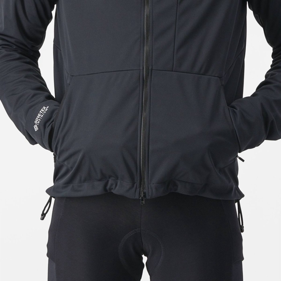 Castelli TRAIL HOODIE Jakker Herre Svarte | 203795XCW