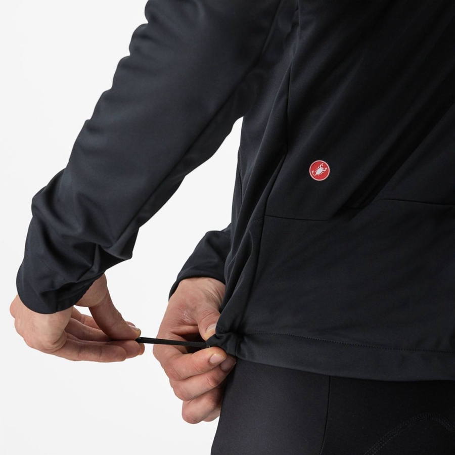 Castelli TRAIL HOODIE Jakker Herre Svarte | 203795XCW