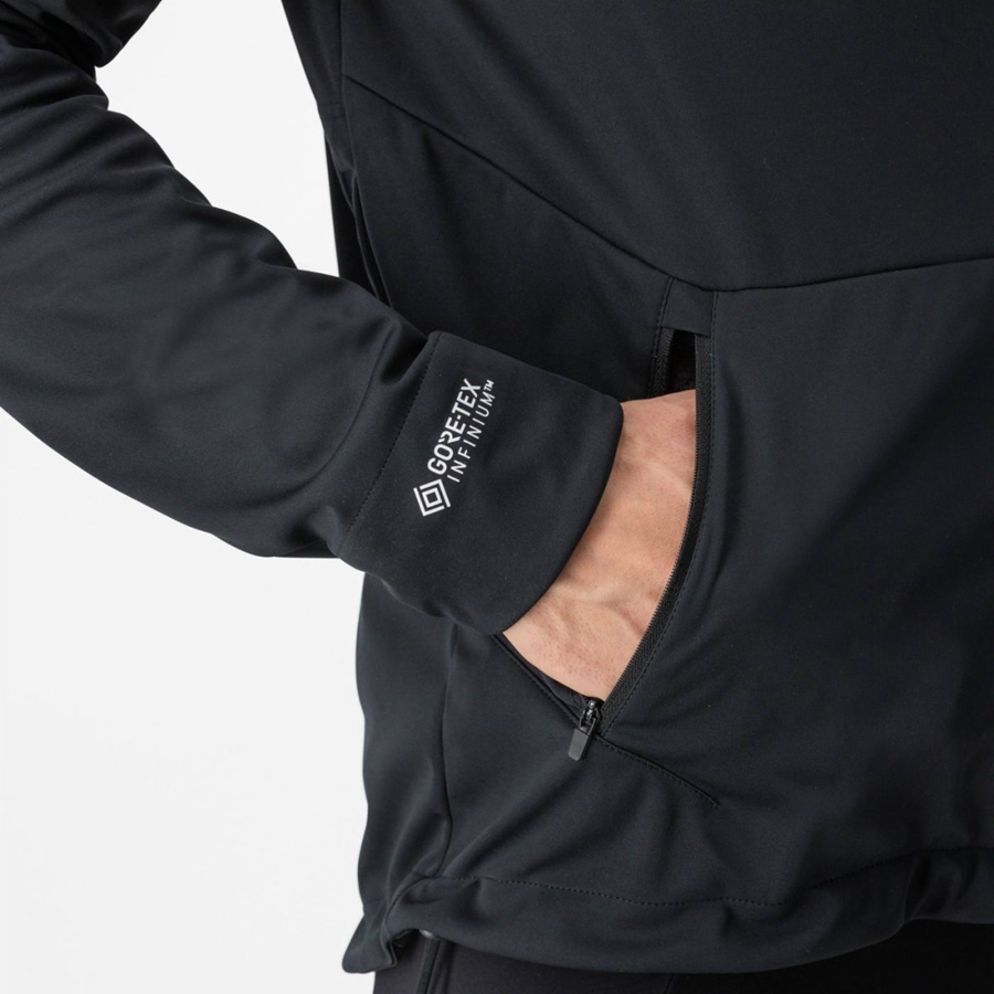 Castelli TRAIL HOODIE Jakker Herre Svarte | 203795XCW