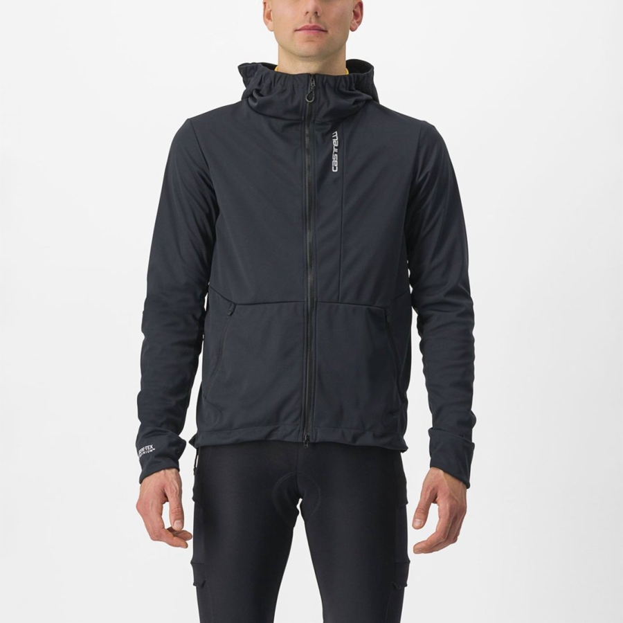 Castelli TRAIL HOODIE Jakker Herre Svarte | 203795XCW