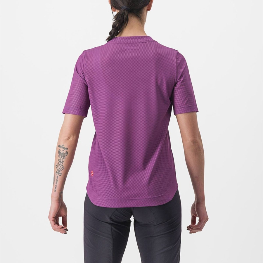 Castelli TRAIL TECH 2 W TEE Jersey Dame Lilla | 059634FRE