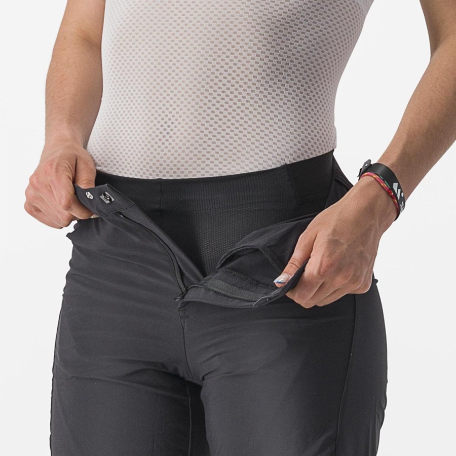 Castelli TRAIL W LINER Shorts Dame Svarte | 560942ATJ