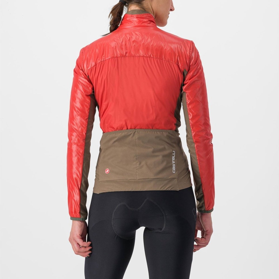 Castelli UNLIMITED 2 W PUFFY Jakker Dame Rød Sølv Grå | 862193TRS