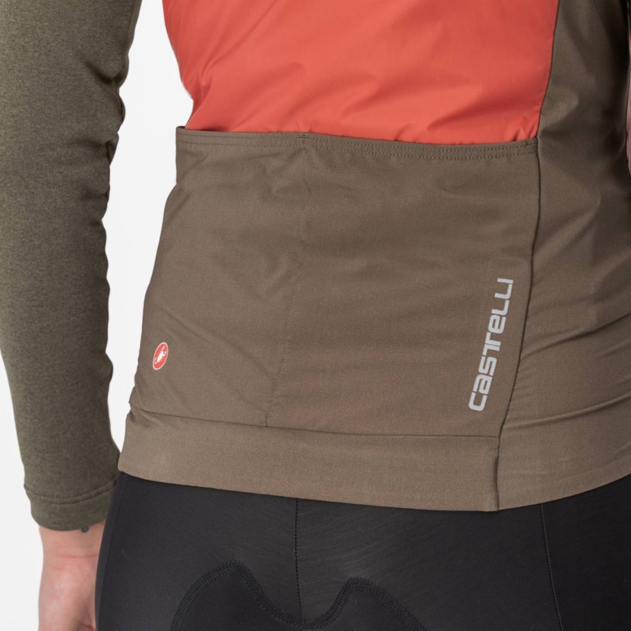 Castelli UNLIMITED 2 W PUFFY Jakker Dame Rød Sølv Grå | 862193TRS