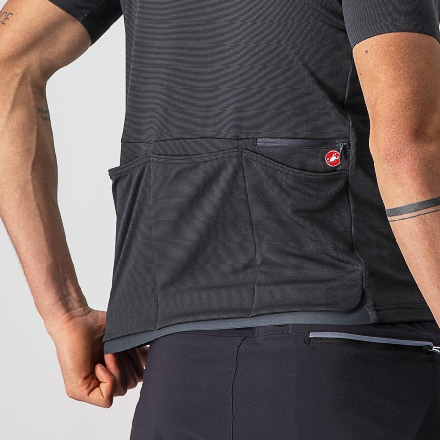 Castelli UNLIMITED ALLROAD Jersey Herre Mørke Grå | 491275MPQ