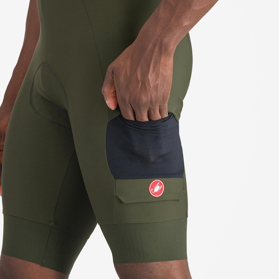 Castelli UNLIMITED CARGO Shorts Med Smekke Herre Dyp Grønn | 980562JGN