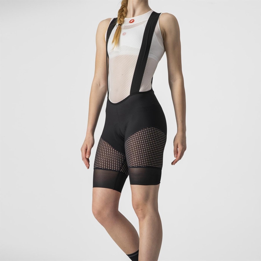 Castelli UNLIMITED DT W LINER Shorts Med Smekke Dame Svarte | 430925MRX