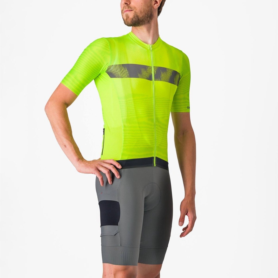 Castelli UNLIMITED ENDURANCE Jersey Herre Lyse Grønn Mørke Grå | 601523NXY