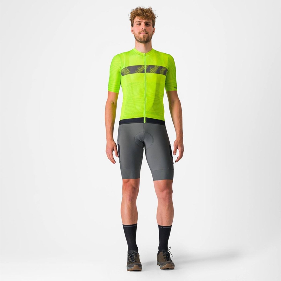 Castelli UNLIMITED ENDURANCE Jersey Herre Lyse Grønn Mørke Grå | 601523NXY