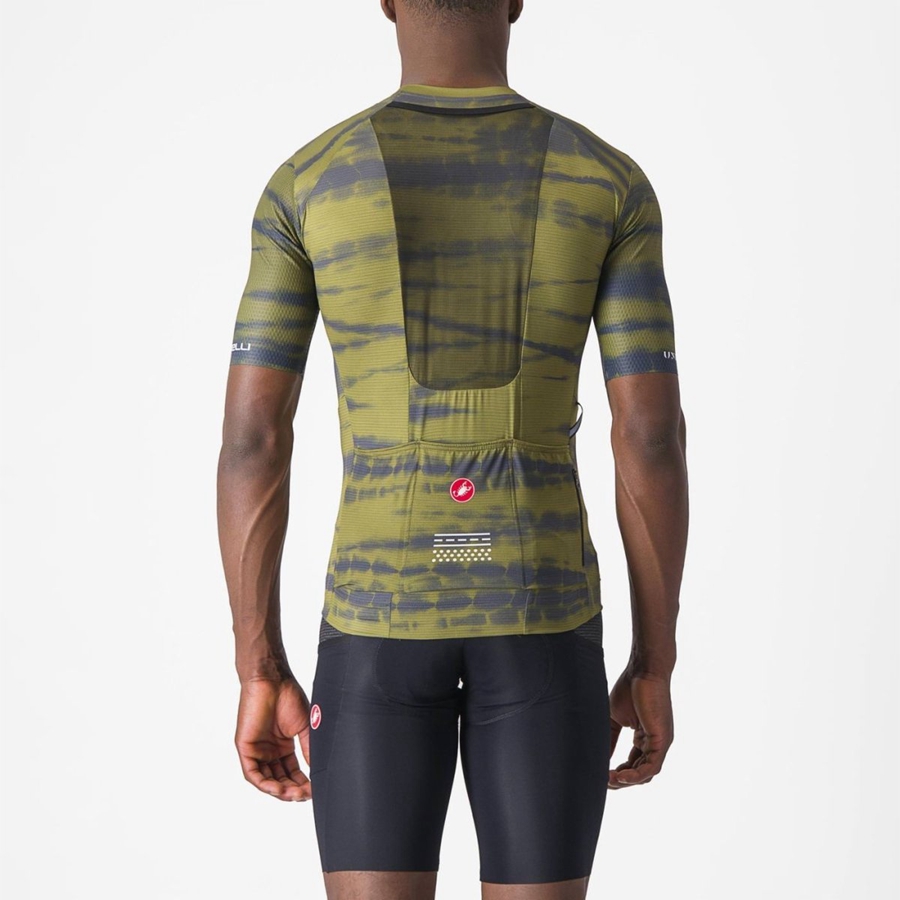 Castelli UNLIMITED PRO Jersey Herre Olivengrønne | 451769OHQ