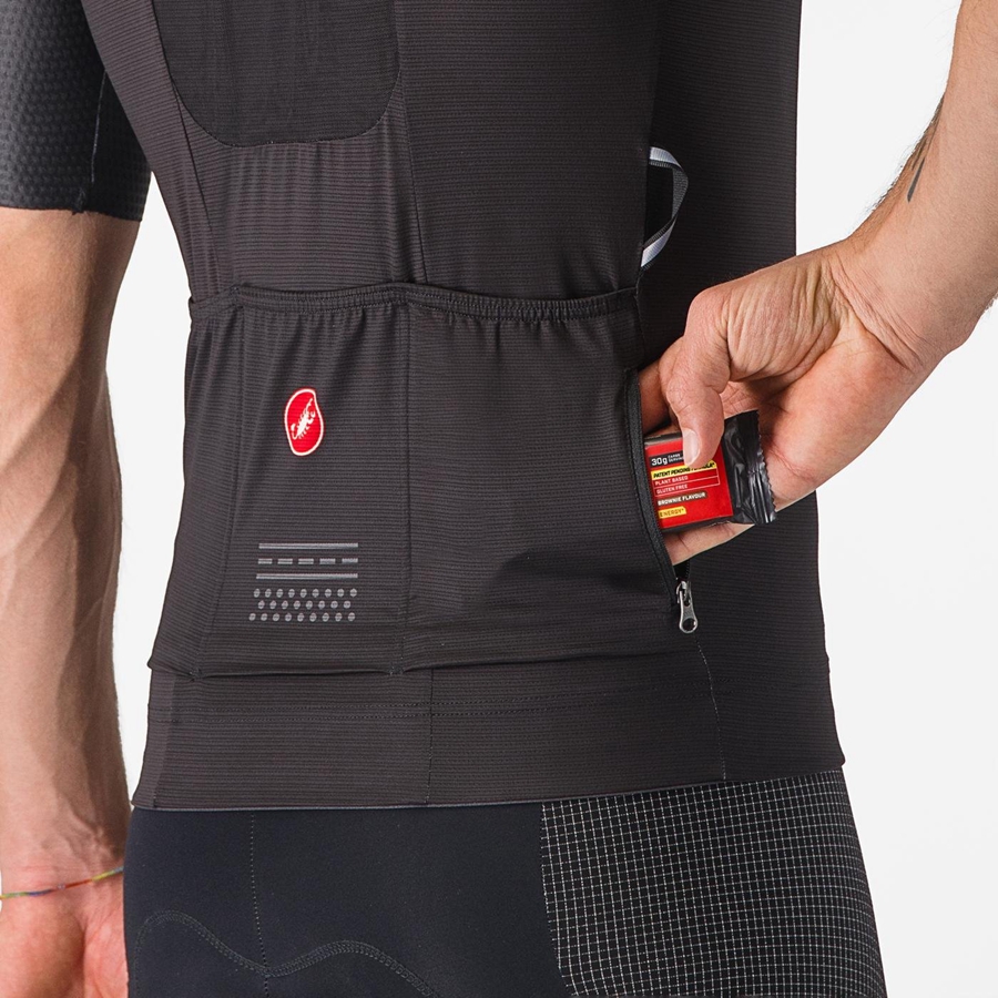 Castelli UNLIMITED PRO Jersey Herre Svarte | 827946LTS