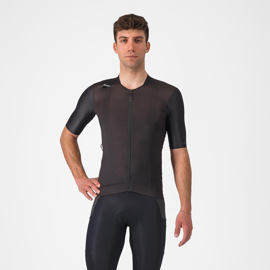 Castelli UNLIMITED PRO Jersey Herre Svarte | 827946LTS