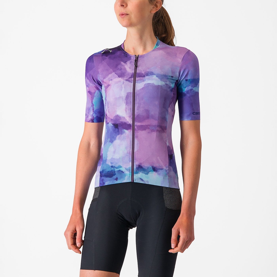 Castelli UNLIMITED PRO W Jersey Dame Lilla | 072395VRG