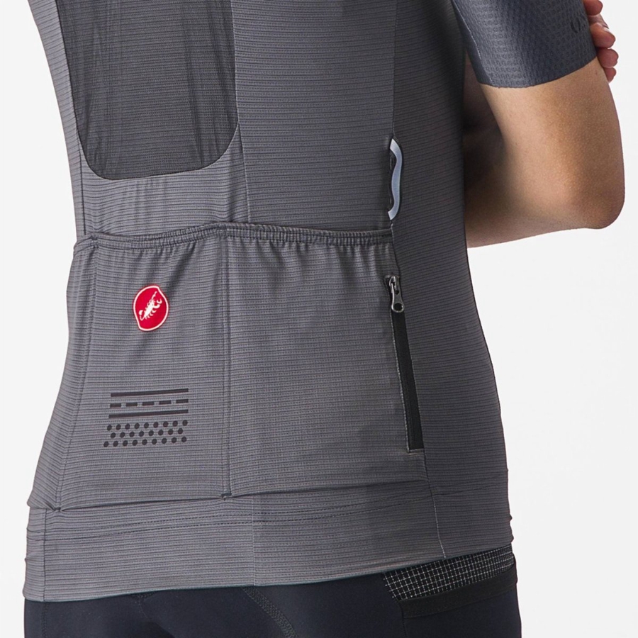 Castelli UNLIMITED PRO W Jersey Dame Mørke Grå | 759683TIH