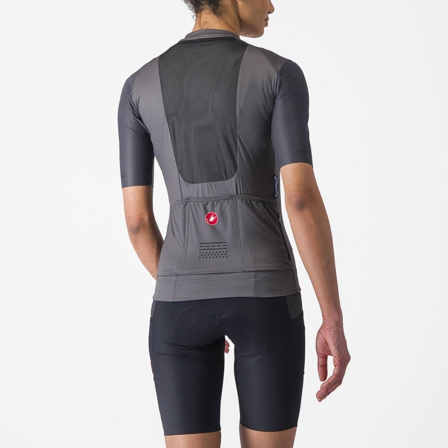 Castelli UNLIMITED PRO W Jersey Dame Mørke Grå | 759683TIH