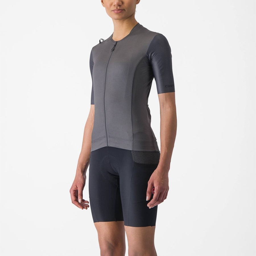 Castelli UNLIMITED PRO W Jersey Dame Mørke Grå | 759683TIH