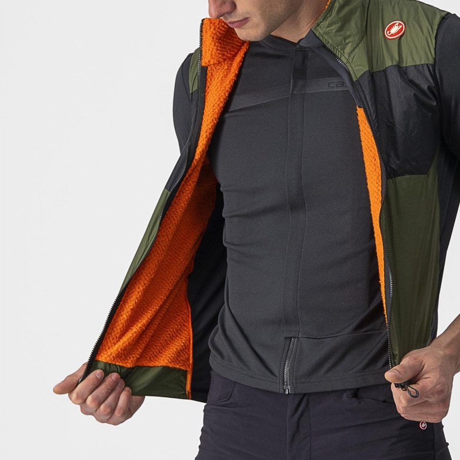 Castelli UNLIMITED PUFFY Vest Herre Lyse Grønn Mørke Grå | 274158WVB