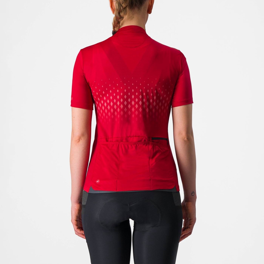 Castelli UNLIMITED SENTIERO 3 Jersey Dame Rød Rød | 748562GWP