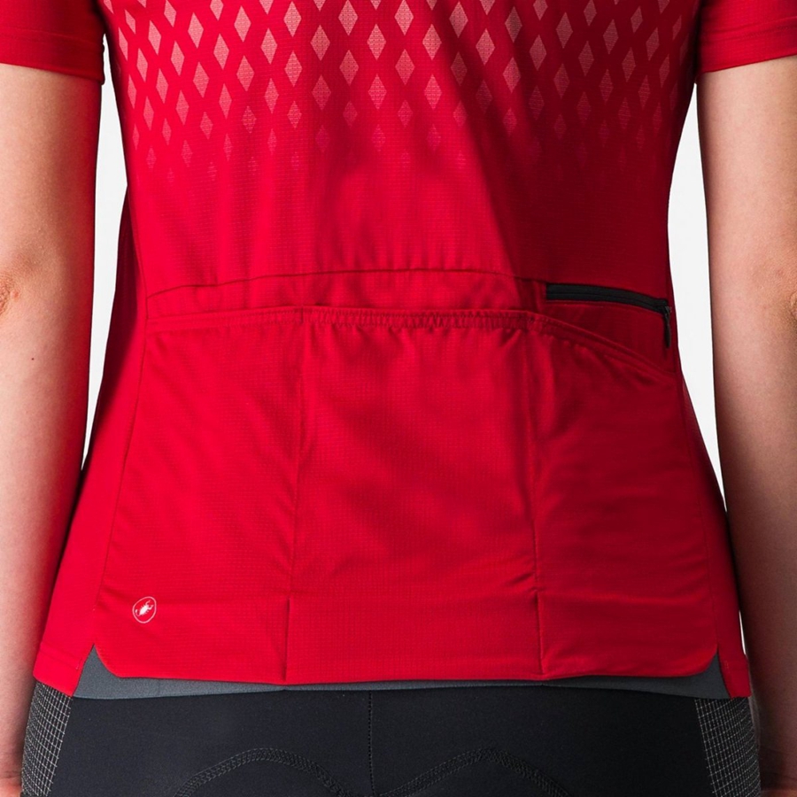 Castelli UNLIMITED SENTIERO 3 Jersey Dame Rød Rød | 748562GWP