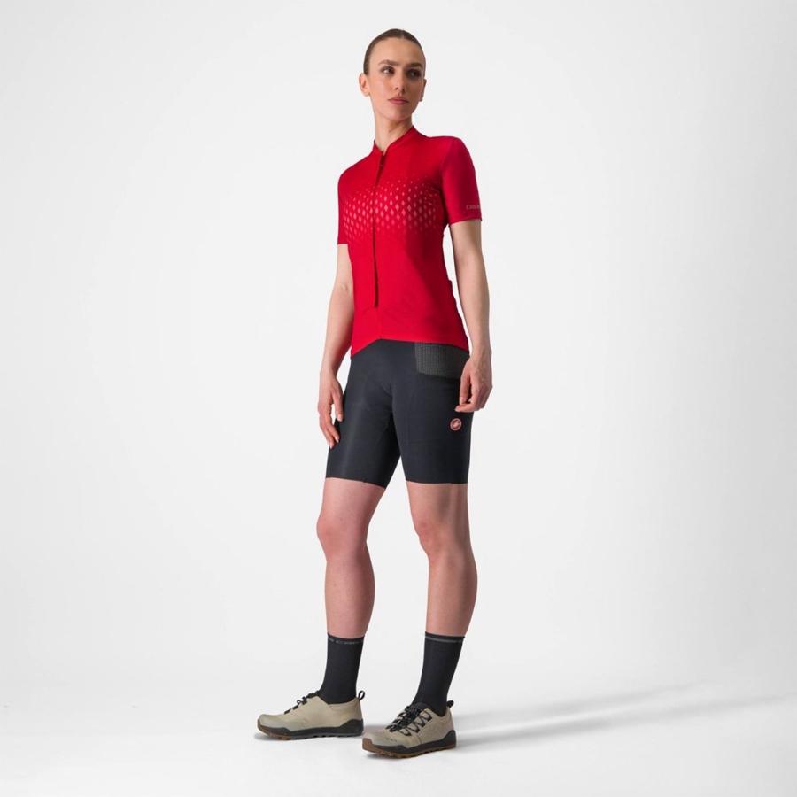 Castelli UNLIMITED SENTIERO 3 Jersey Dame Rød Rød | 748562GWP