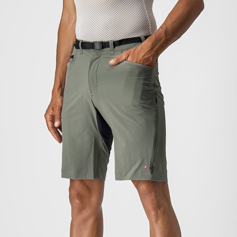 Castelli UNLIMITED TRAILGY Shorts Herre Grå | 710694ZMA