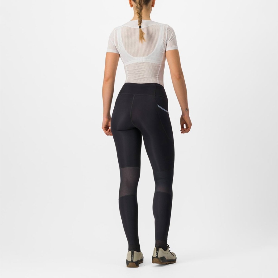 Castelli UNLIMITED TRAIL W Leggings Dame Svarte | 791345FQH