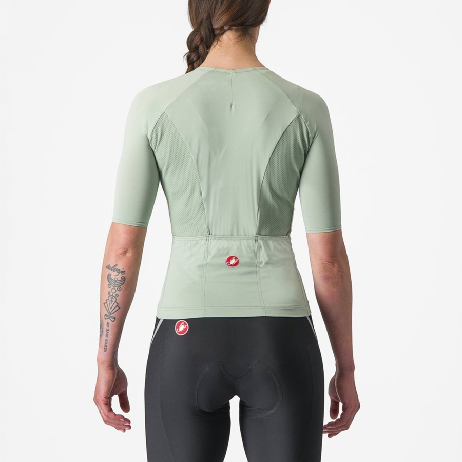 Castelli VELOCISSIMA 2 Jersey Dame Grønn Blå | 609245BGI