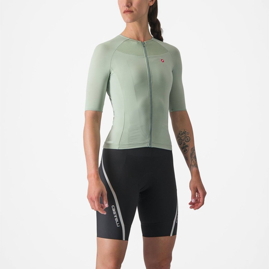 Castelli VELOCISSIMA 2 Jersey Dame Grønn Blå | 609245BGI