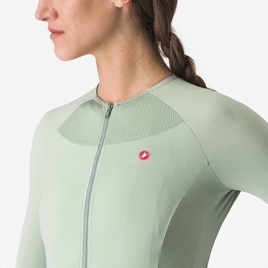 Castelli VELOCISSIMA 2 Jersey Dame Grønn Blå | 609245BGI