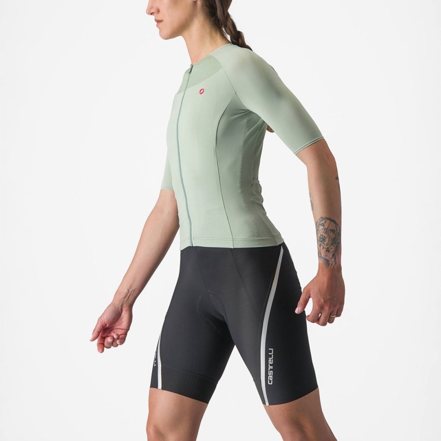 Castelli VELOCISSIMA 2 Jersey Dame Grønn Blå | 609245BGI