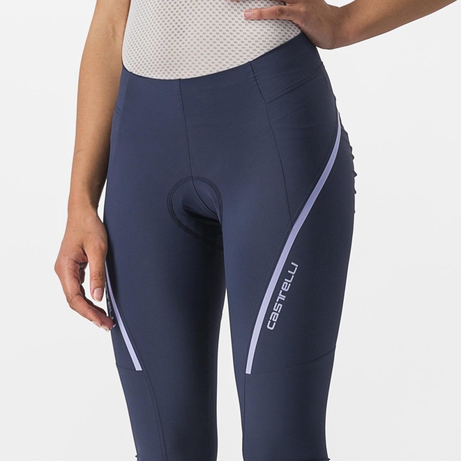 Castelli VELOCISSIMA 3 KNICKER Leggings Dame Blå Lilla Hvite | 745068EWA