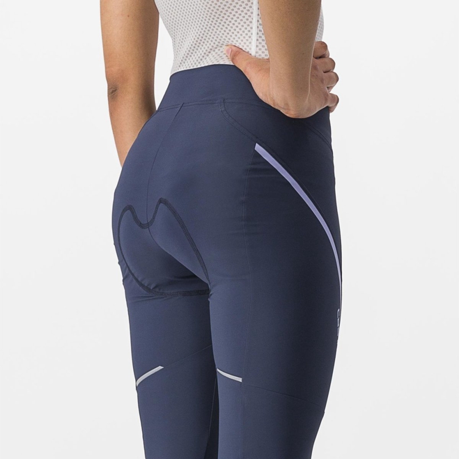 Castelli VELOCISSIMA 3 KNICKER Leggings Dame Blå Lilla Hvite | 745068EWA