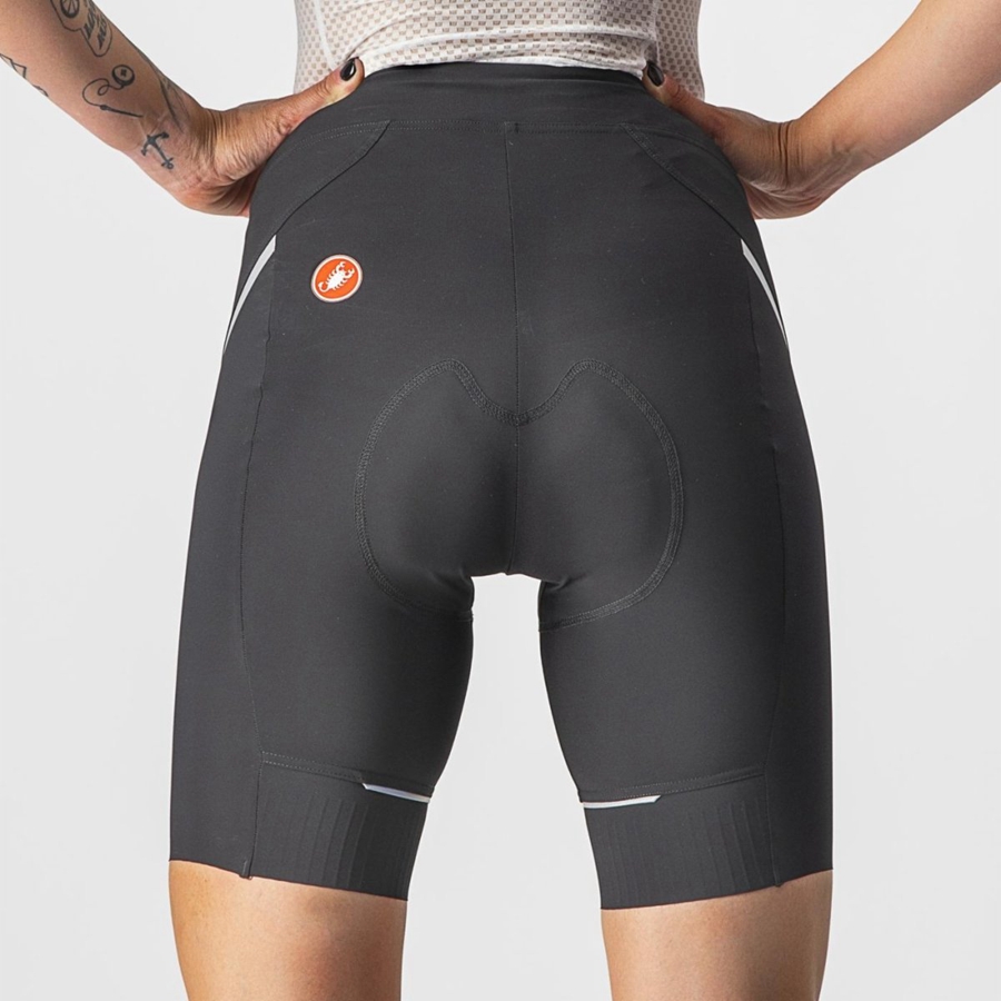 Castelli VELOCISSIMA 3 Shorts Dame Svarte Sølv | 271356TOM