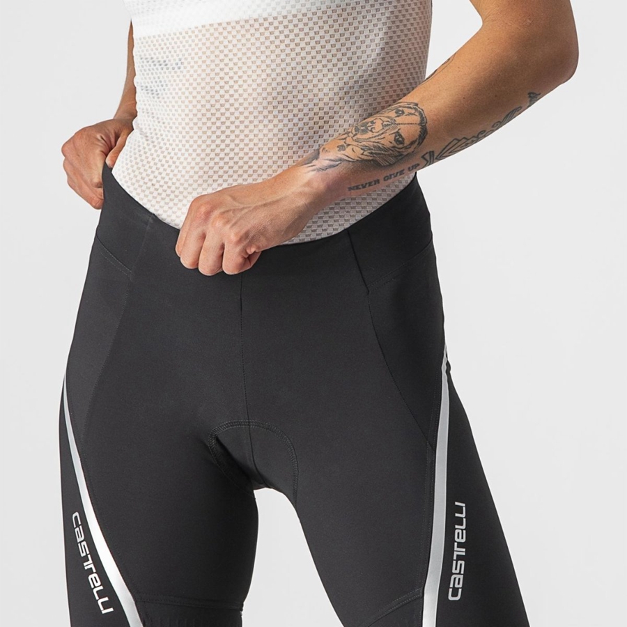 Castelli VELOCISSIMA 3 Shorts Dame Svarte Sølv | 271356TOM