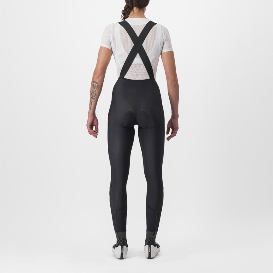 Castelli VELOCISSIMA DT Tights Med Smekke Dame Svarte Svarte | 409158ZOV