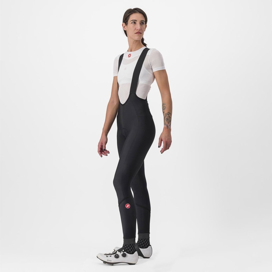 Castelli VELOCISSIMA DT Tights Med Smekke Dame Svarte Svarte | 409158ZOV