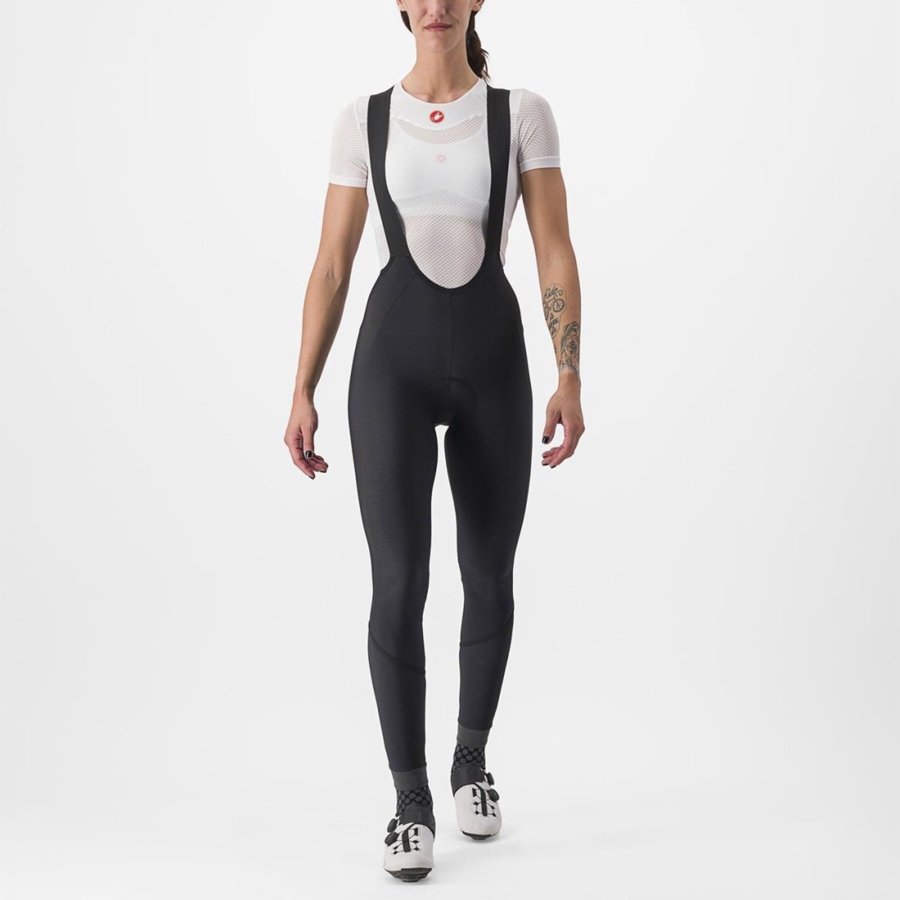 Castelli VELOCISSIMA DT Tights Med Smekke Dame Svarte Svarte | 409158ZOV