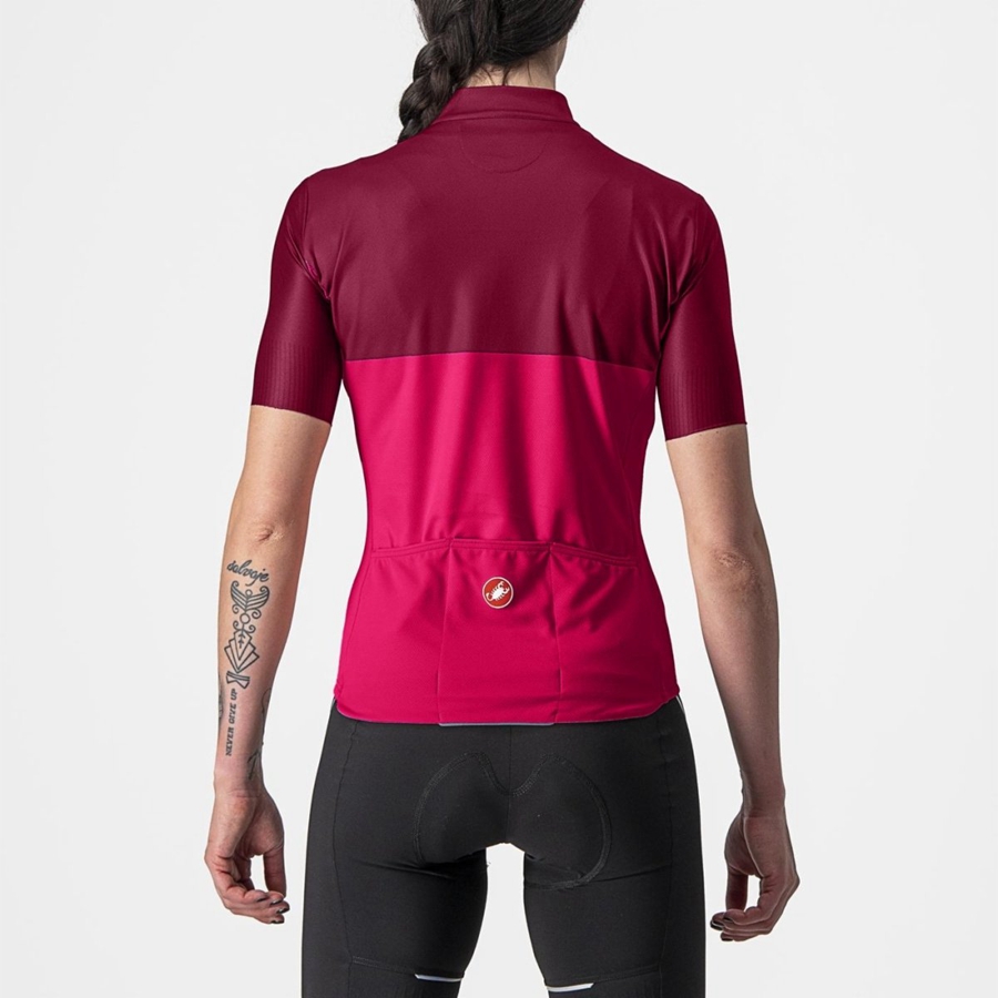 Castelli VELOCISSIMA Jersey Dame Rød Burgunder | 687534FWZ