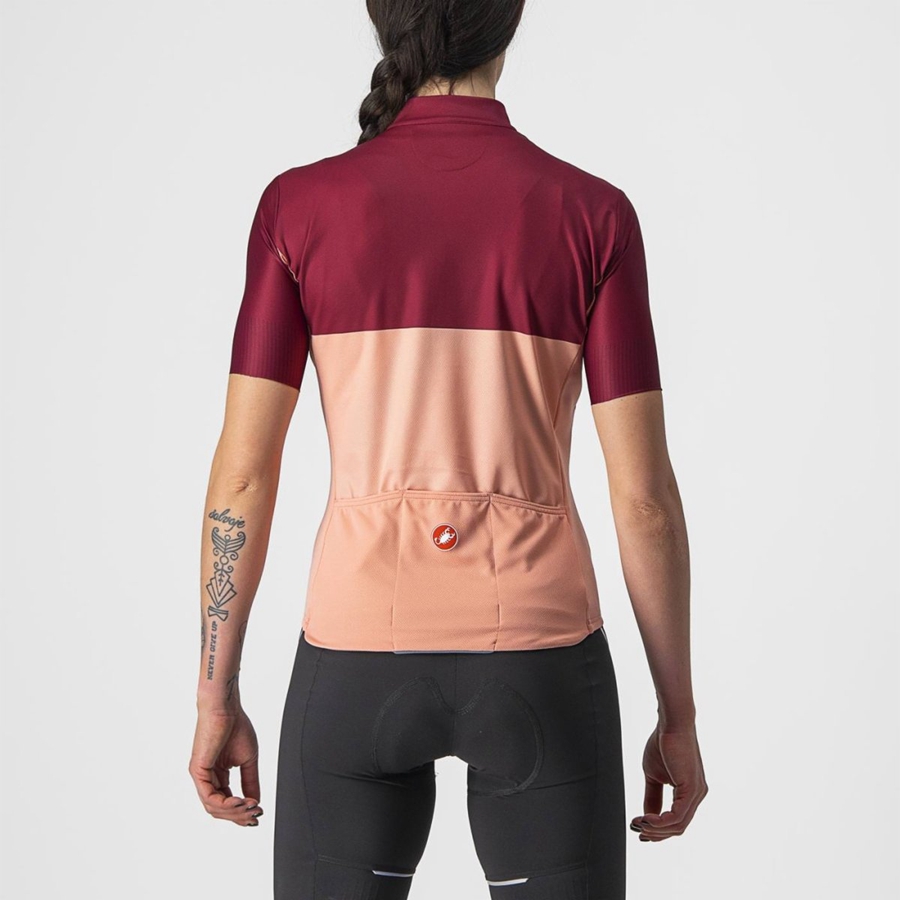 Castelli VELOCISSIMA Jersey Dame Rosa Burgunder | 241508VZX