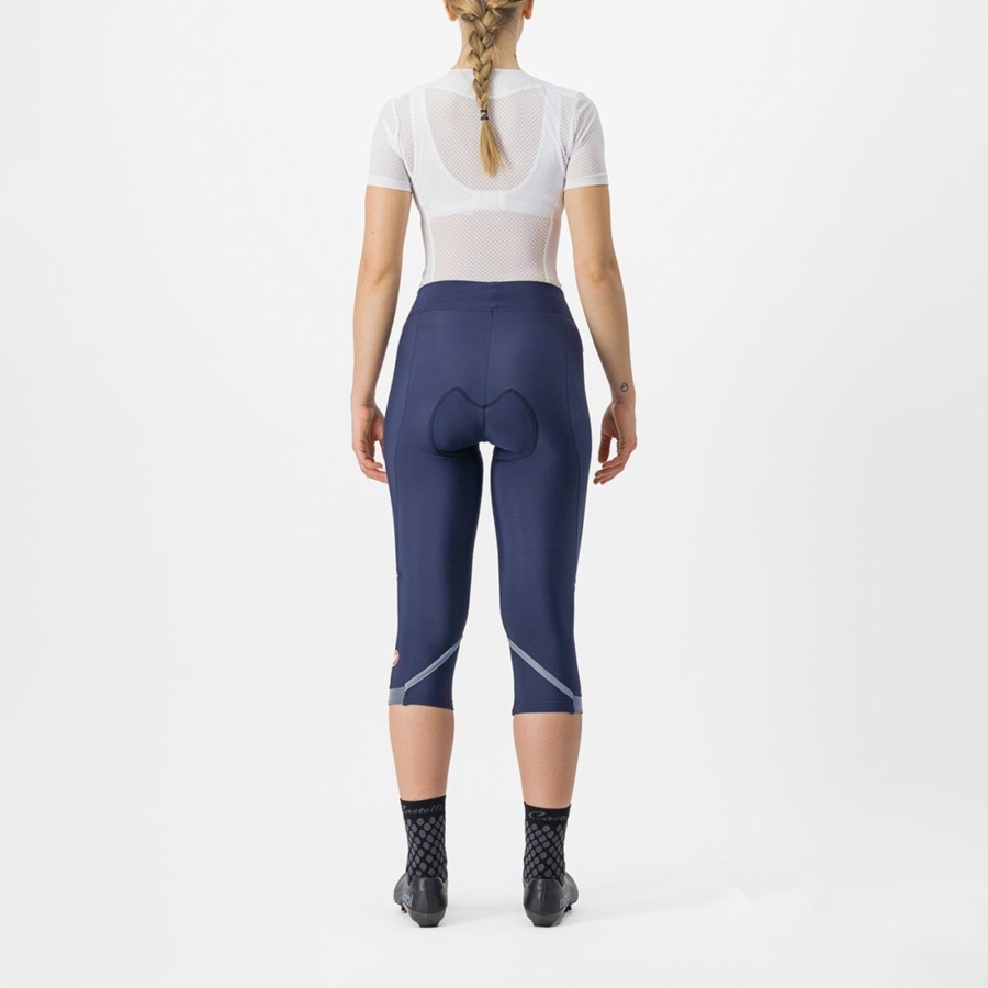 Castelli VELOCISSIMA THERMAL KNICKER Leggings Dame Blå Sølv | 210374UNR