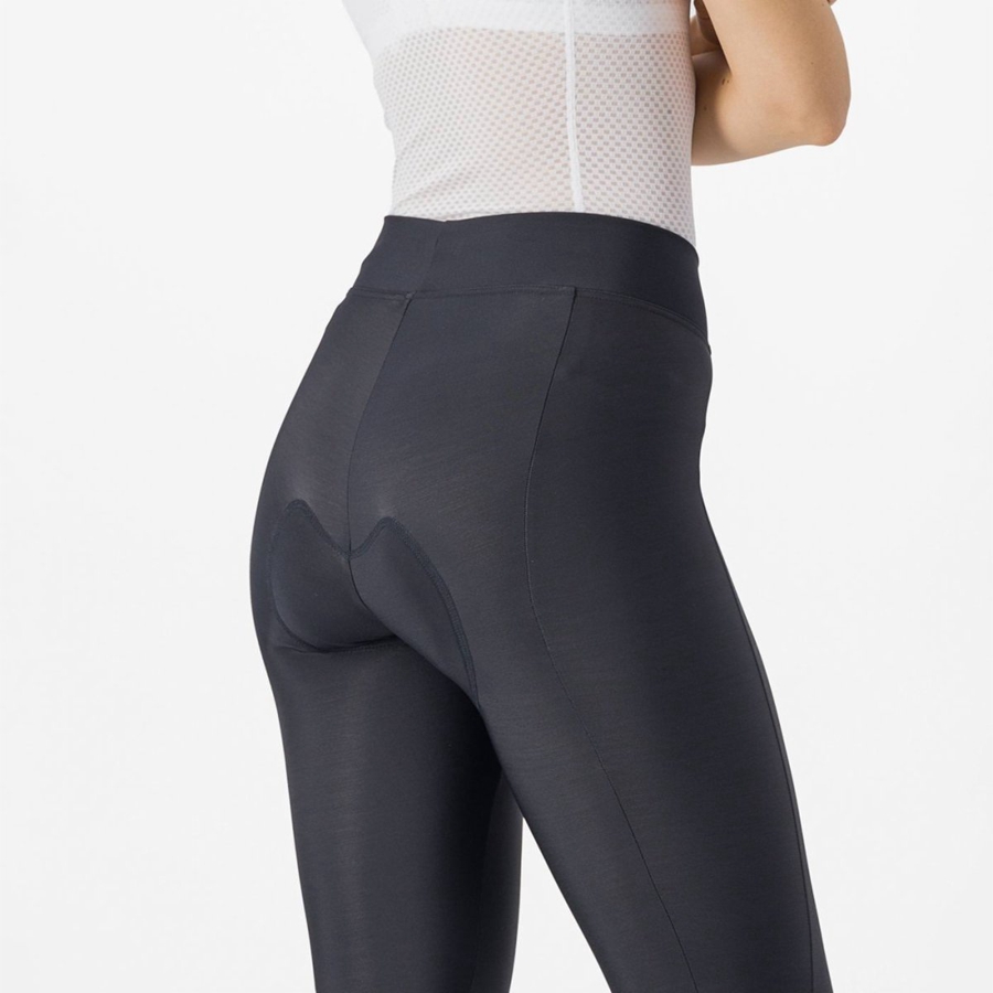 Castelli VELOCISSIMA THERMAL Leggings Dame Svarte Mint Svarte | 193725LAO