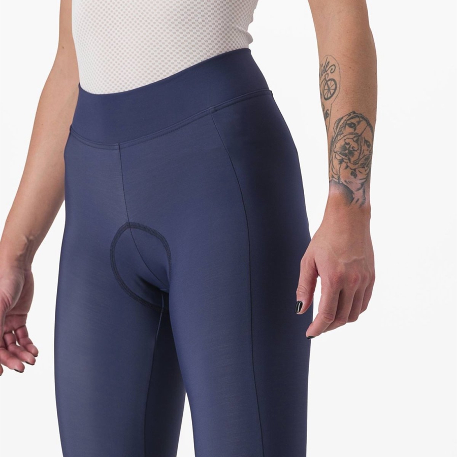 Castelli VELOCISSIMA THERMAL Leggings Dame Blå Sølv | 230175LMN