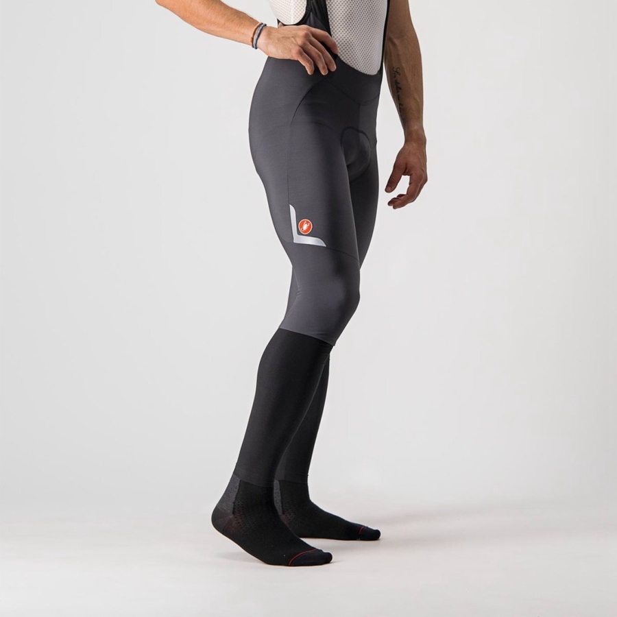 Castelli VELOCISSIMO 5 Tights Med Smekke Herre Mørke Grå Sølv | 974213PML