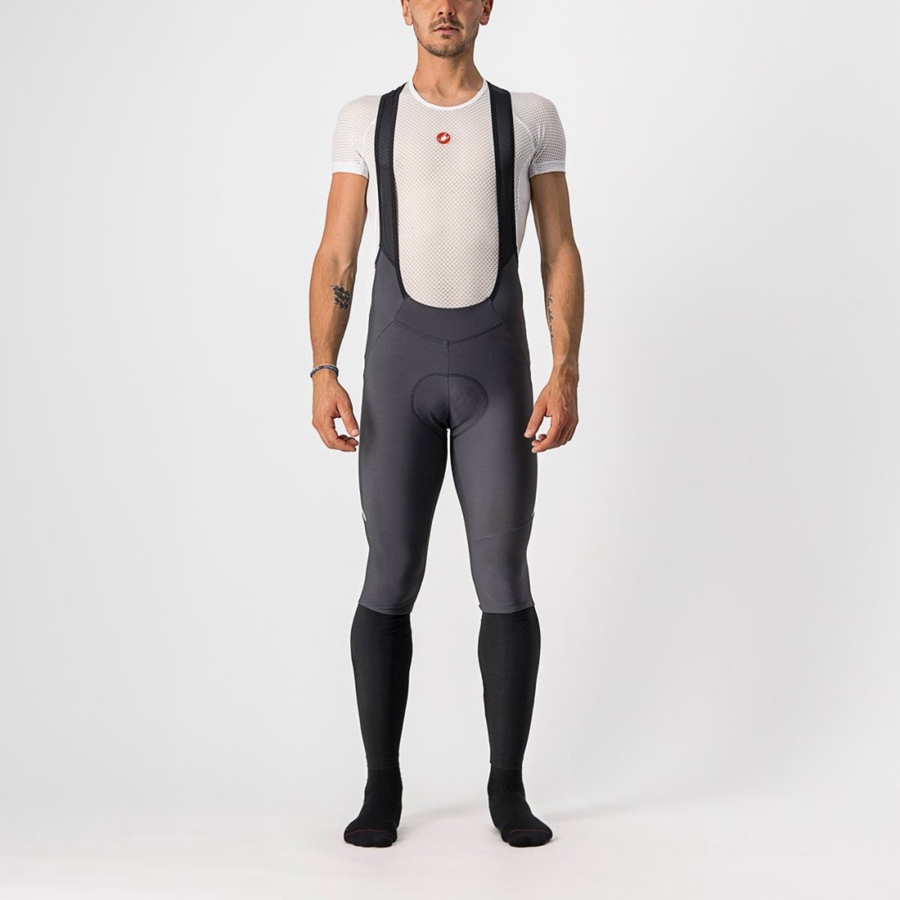 Castelli VELOCISSIMO 5 Tights Med Smekke Herre Mørke Grå Sølv | 974213PML